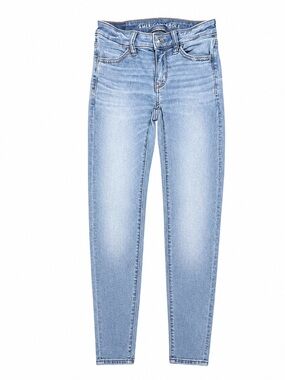 American Eagle Jegging Jeans Next Level Stretch Size 000 Short Light Wash Skinny
